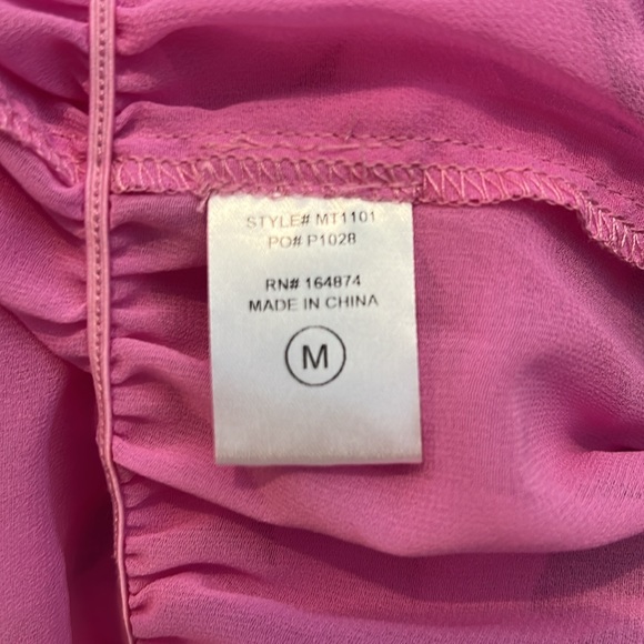 Honey Mango Chiffon Poofy Top - Picture 4 of 5